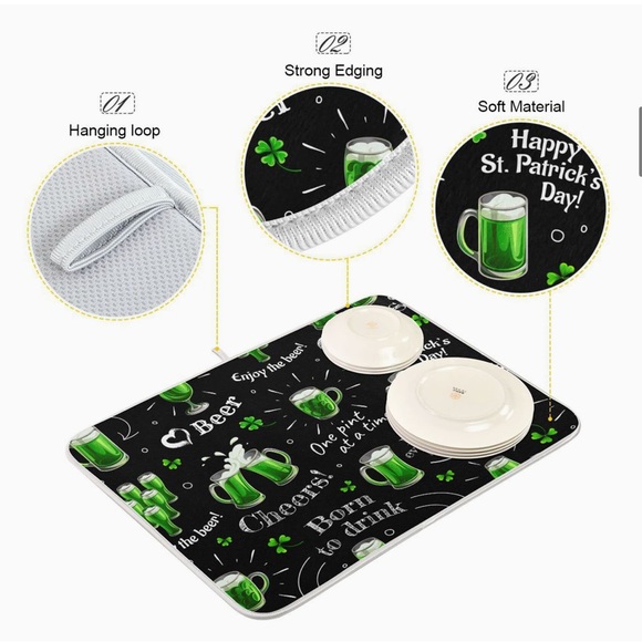 New St Patrick's Dish Mat - Picture 4 of 6